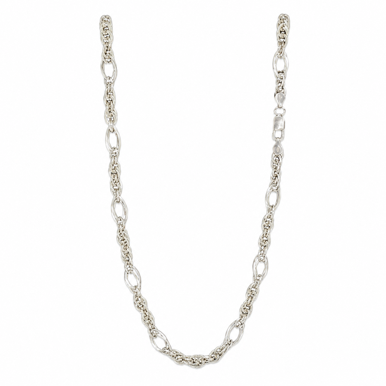 Sterling silver chain by Silvme, made for men, close to 17.93 g in weight, sterling silver throughout