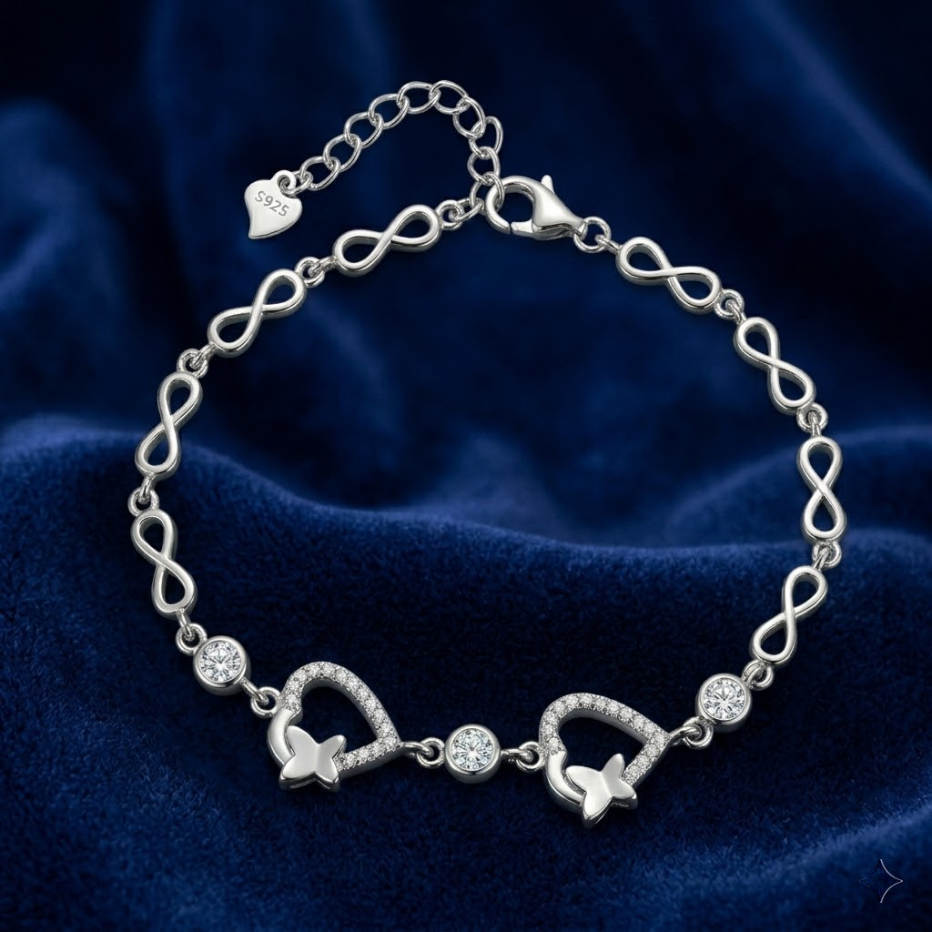 Silvme Star Cluster Bracelet in 925 sterling silver – Celestial Star Design Silver Bracelet