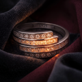 Silvme Double Band Stacking 925 sterling silver ring for women — studio detail shot