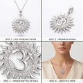 The Silvme Charm Pendant Necklace Anniversary Gift Wife, a timeless 925 sterling silver piece for women