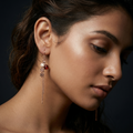 Daisy Cluster Amber-Tone Drop Earrings, additional product view 7