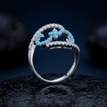 Silvme Knot Design 925 sterling silver ring for women — side profile