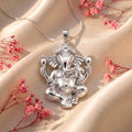 Detailed pendant necklace styling on the Silvme Pendant Necklace Friendship Gift in polished 925 sterling silver