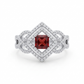 Silvme Infinity Loop 925 sterling silver ring for women — top view