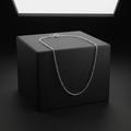 Silvme rhodium-plated chain in solid 925 sterling silver, approx. 3.66 g, sterling clasp and findings