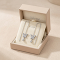 Butterfly Teardrop Charm Threader Earrings, additional product view 4