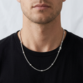 925 silver box link chain for women and men from Silvme, around 4.68 g on the scale