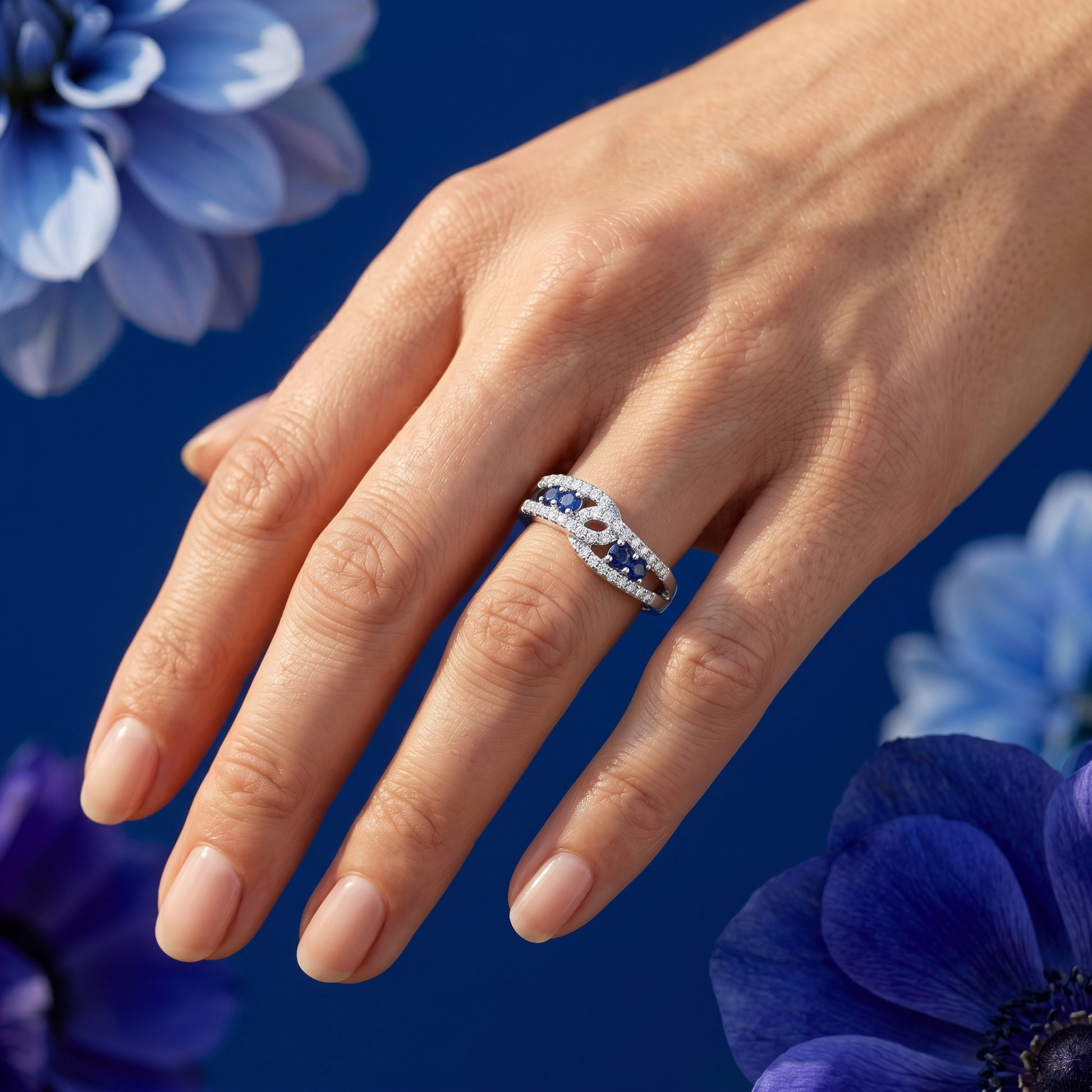 Silvme Butterfly Whimsy 925 sterling silver ring for women — side profile