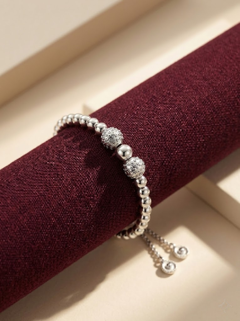 Silvme Heart Bracelet showcasing its heart bracelet design in 925 sterling silver, refined silver accessory