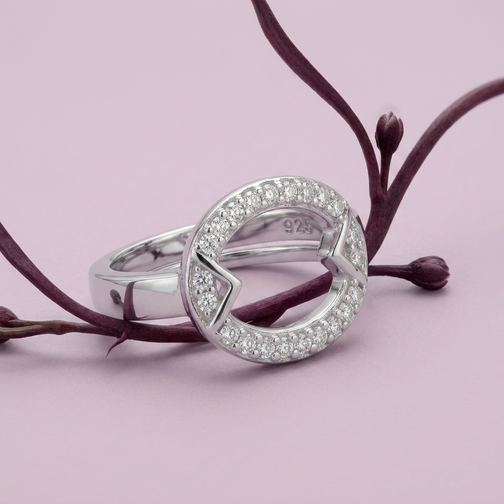 Silvme Rope-Twist 925 sterling silver ring for women — side profile