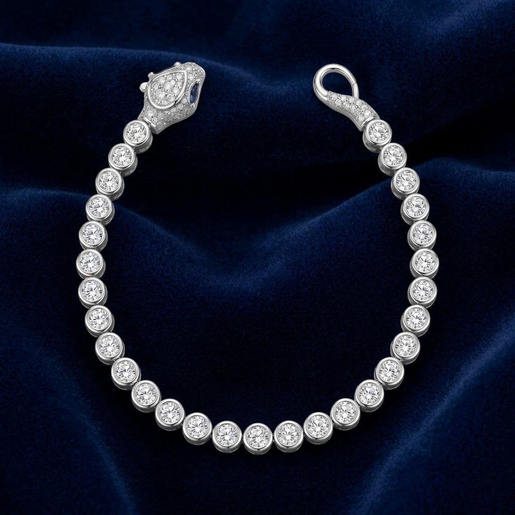 925 sterling silver Snake Chain Bracelet by Silvme, an elegant accessory for her for women
