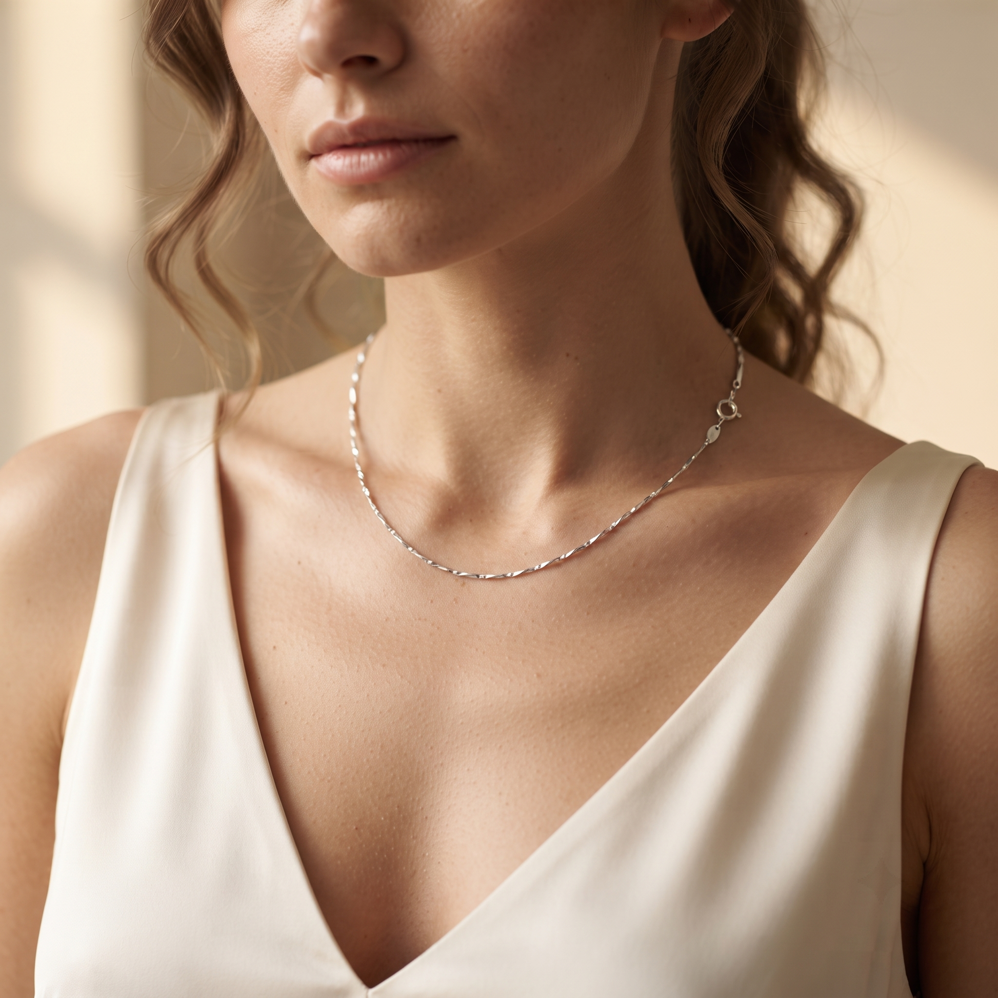 Silvme sterling silver rhodium-plated chain, 2.11 g, rhodium over solid 925 silver
