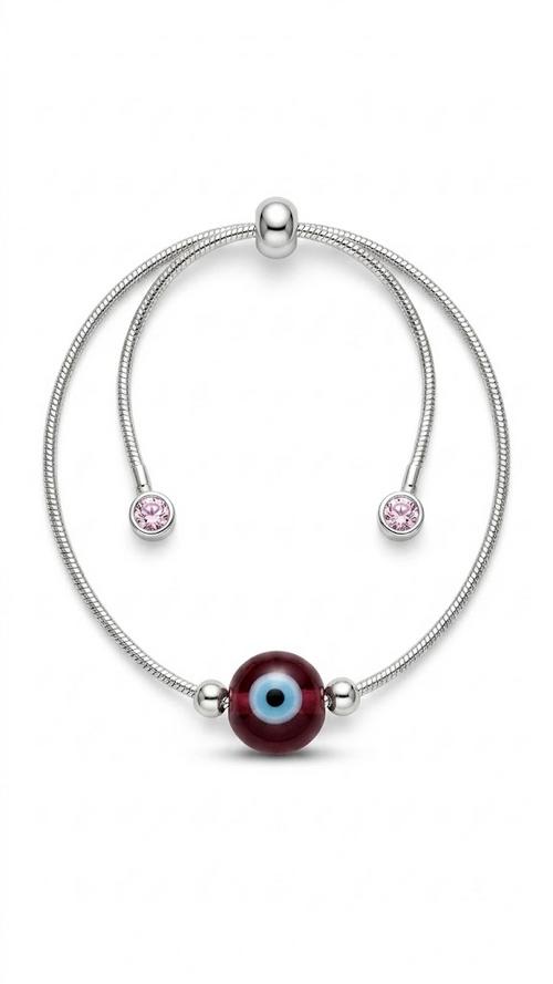 Silver bead chain bracelet women wrist shot India