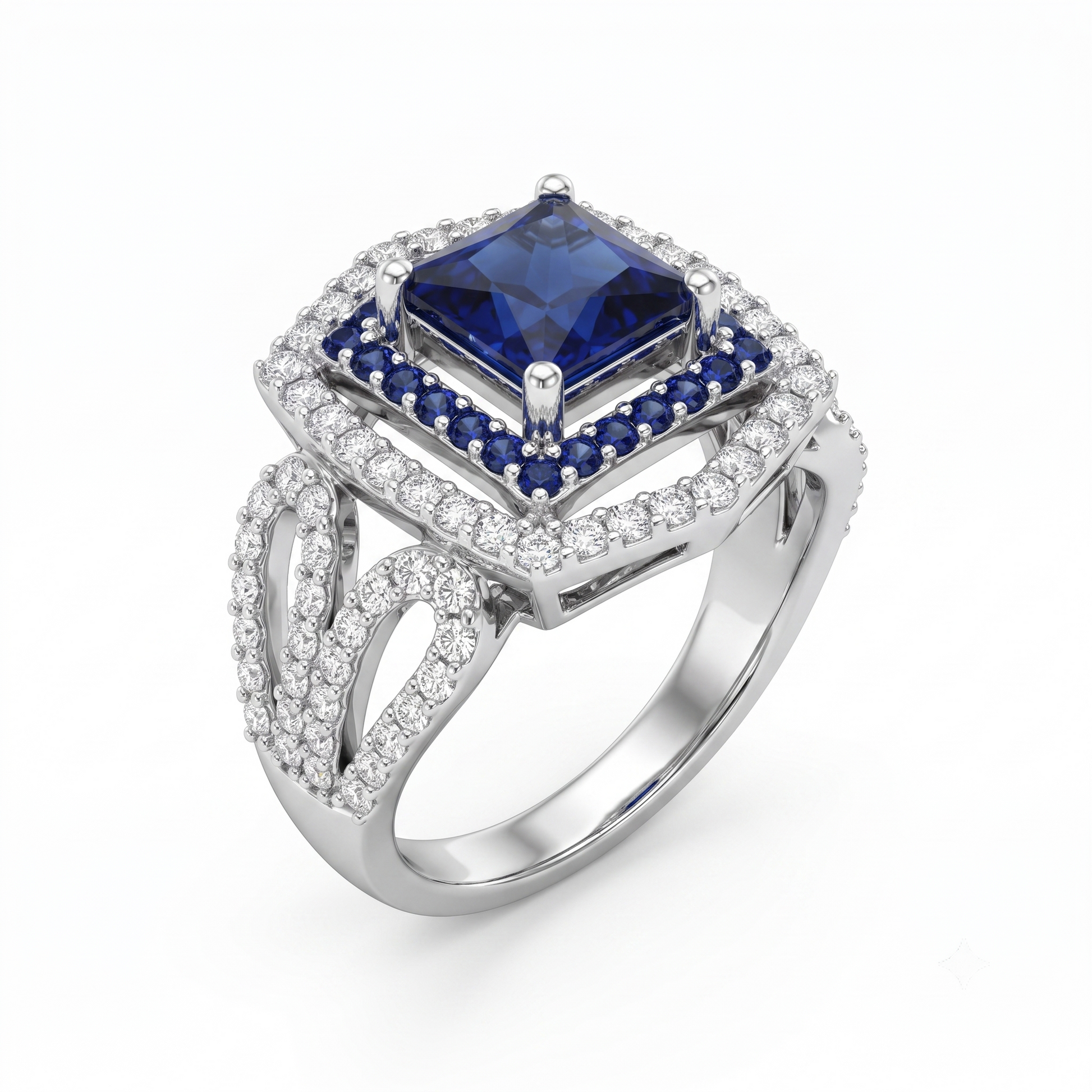 Silvme Adjustable 925 sterling silver ring for women — angled view