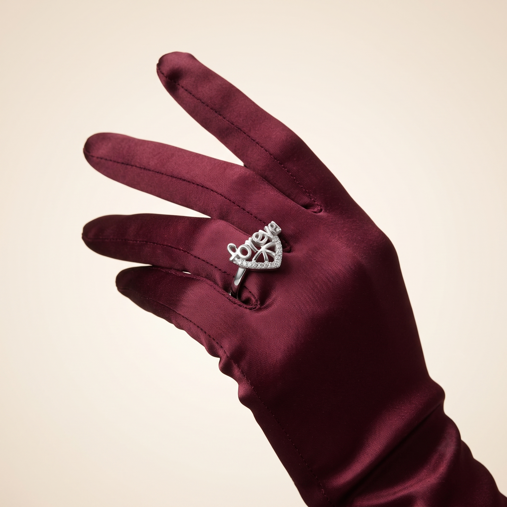 Silvme Chic Office 925 sterling silver ring for women — top view