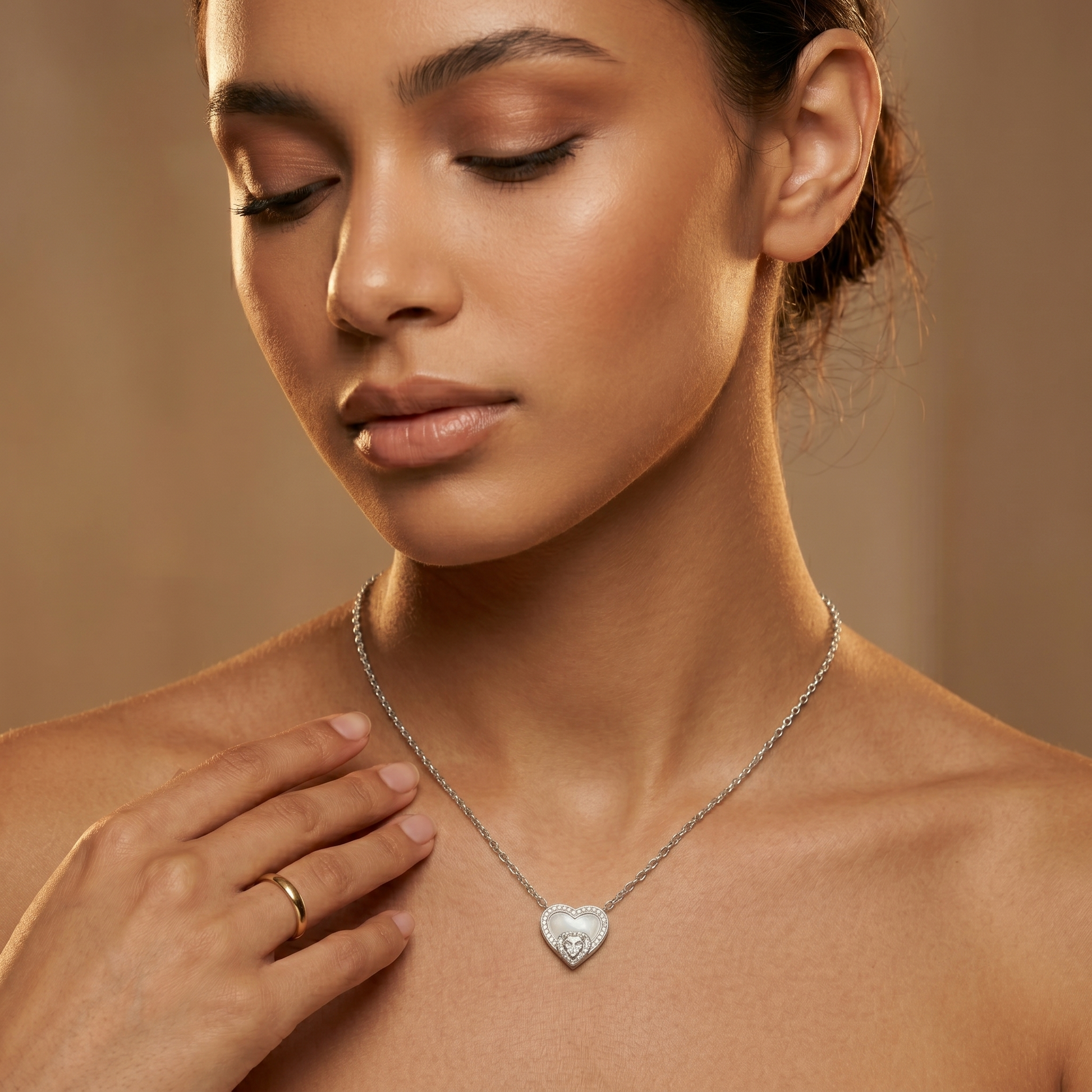 925 sterling silver 925 purity on the Silvme Moon Star Pendant Necklace in 925 silver, a graceful gift for her