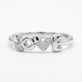Silvme Art Deco Arch Filigree 925 sterling silver ring for women — top view