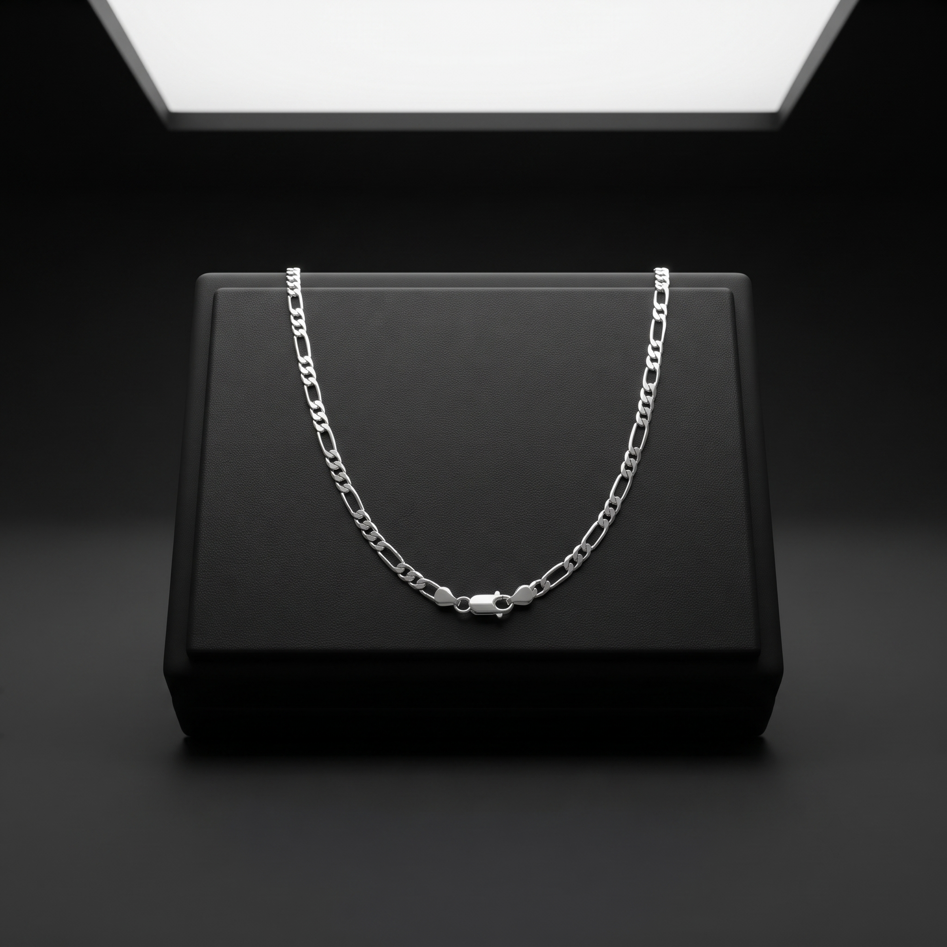 Silvme rhodium-plated chain in solid 925 sterling silver, approx. 2.17 g, sterling clasp and findings