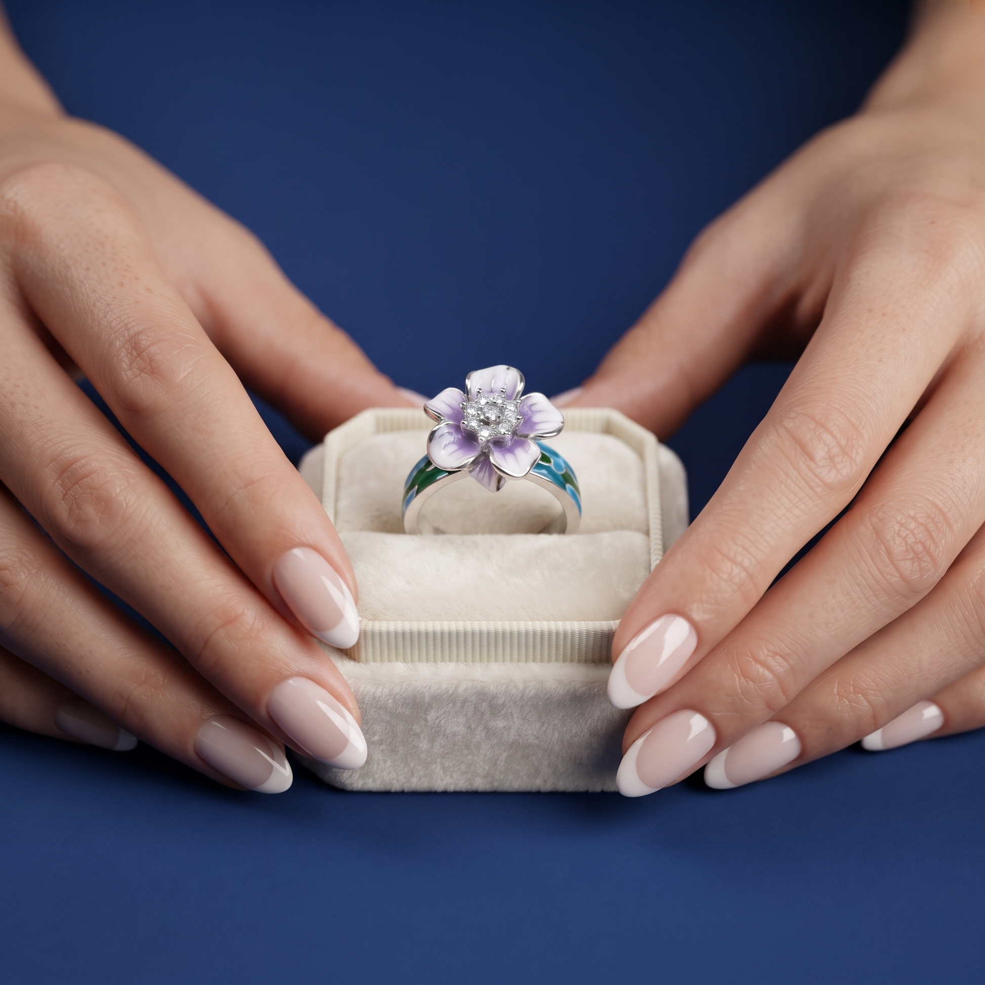 Buy purple floral 925 sterling silver ring for women online in India from Silvme