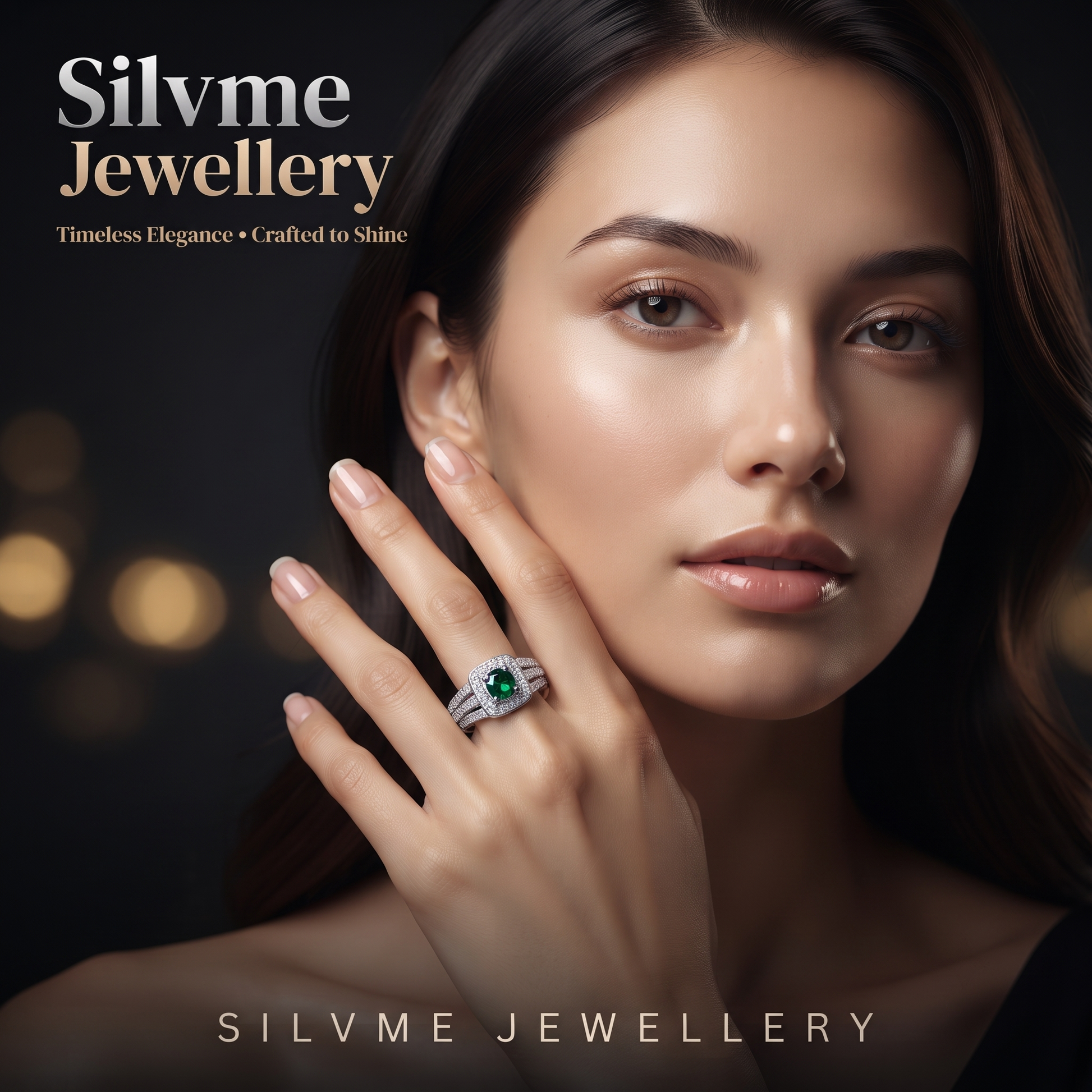 Silvme Twisted Spiral Wave 925 sterling silver ring for women — angled view