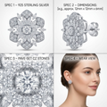 Ornate Floral Snowflake Stud Earrings, additional product view 8