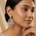 Stone-Set Fan Chandelier Drop Earrings, additional product view 7