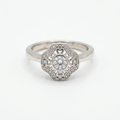 Silvme Braided 925 sterling silver ring for women — angled view