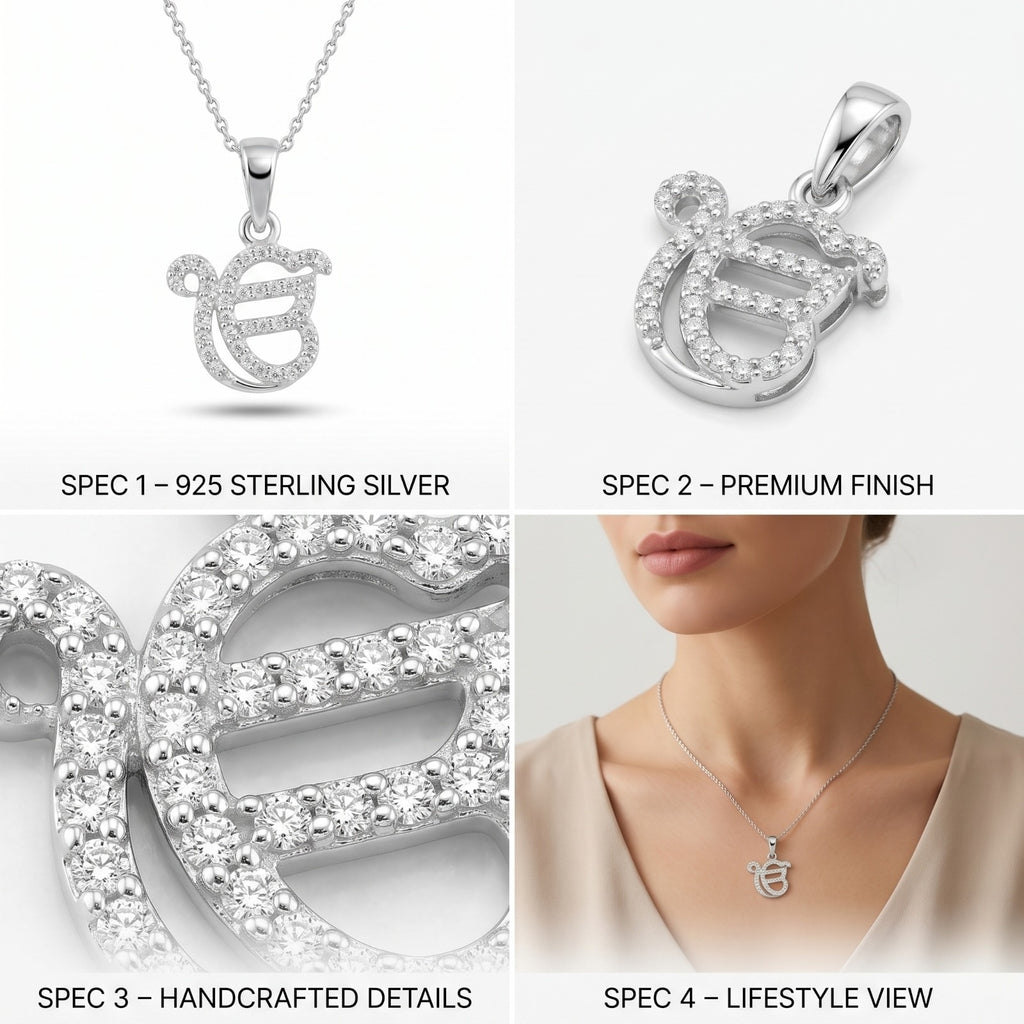 Silvme Pendant Necklace Special Gift Mom in 925 sterling silver, a fine pick as a birthday gift