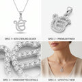Silvme Pendant Necklace Special Gift Mom in 925 sterling silver, a fine pick as a birthday gift