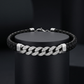 The everyday flat curb chain bracelet for men shown against a plain studio background
