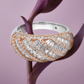 Silvme Matte Finish 925 sterling silver ring for women — side profile