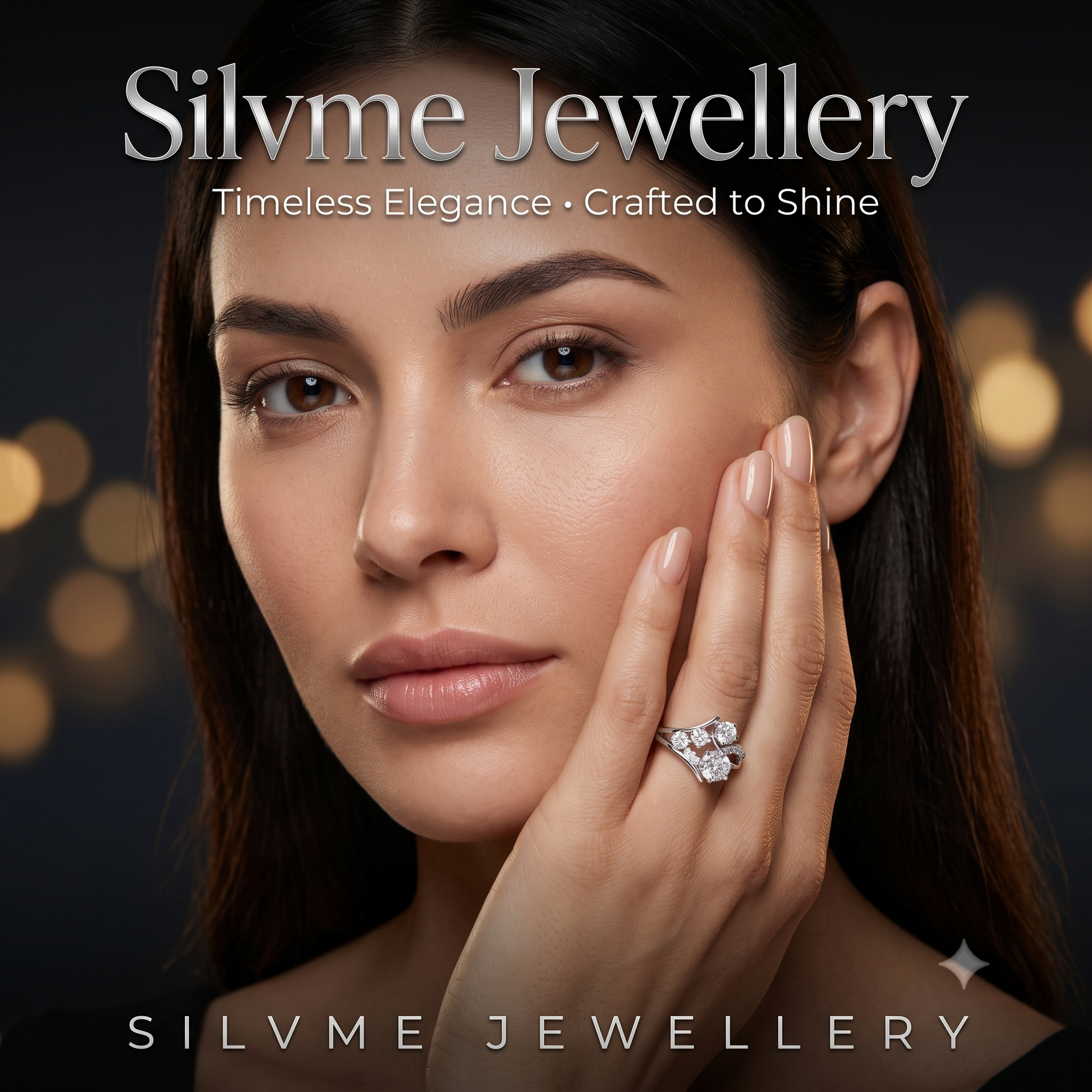 Silvme Butterfly 925 sterling silver ring for women — worn on the finger