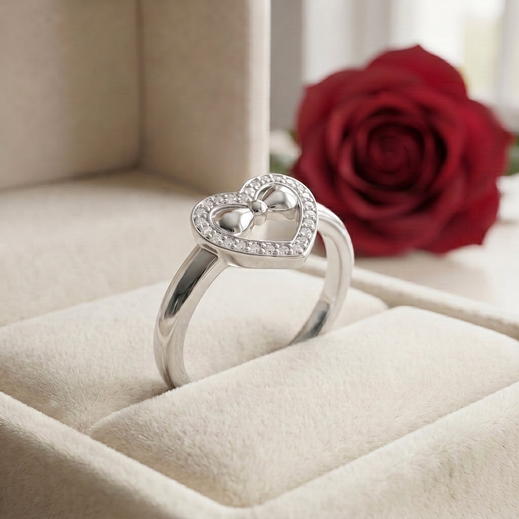 Silvme Gratitude 925 sterling silver ring for women — side profile