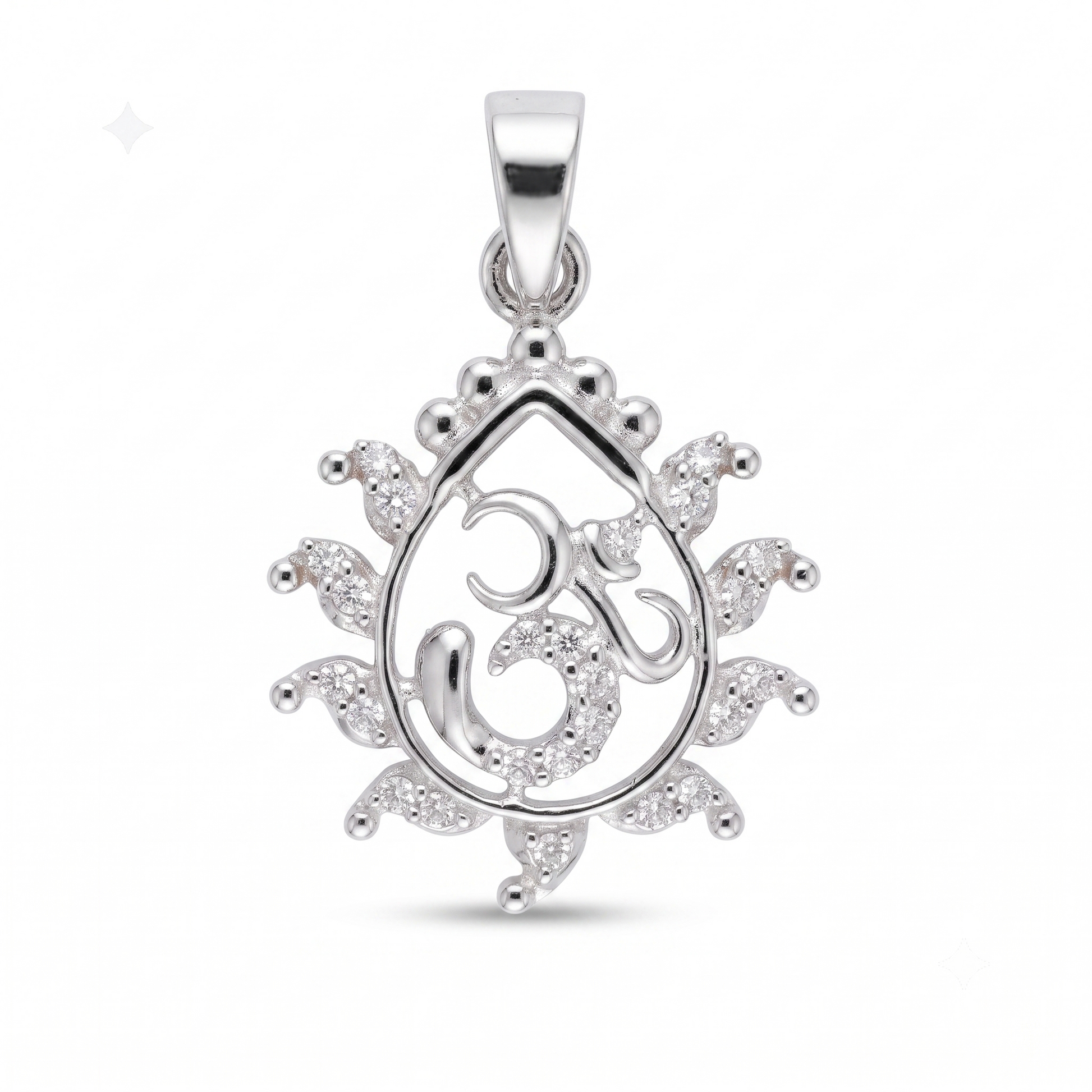 Silvme Festive Pendant Necklace Diwali Gift, crafted in 925 sterling silver for women, timeless everyday elegance