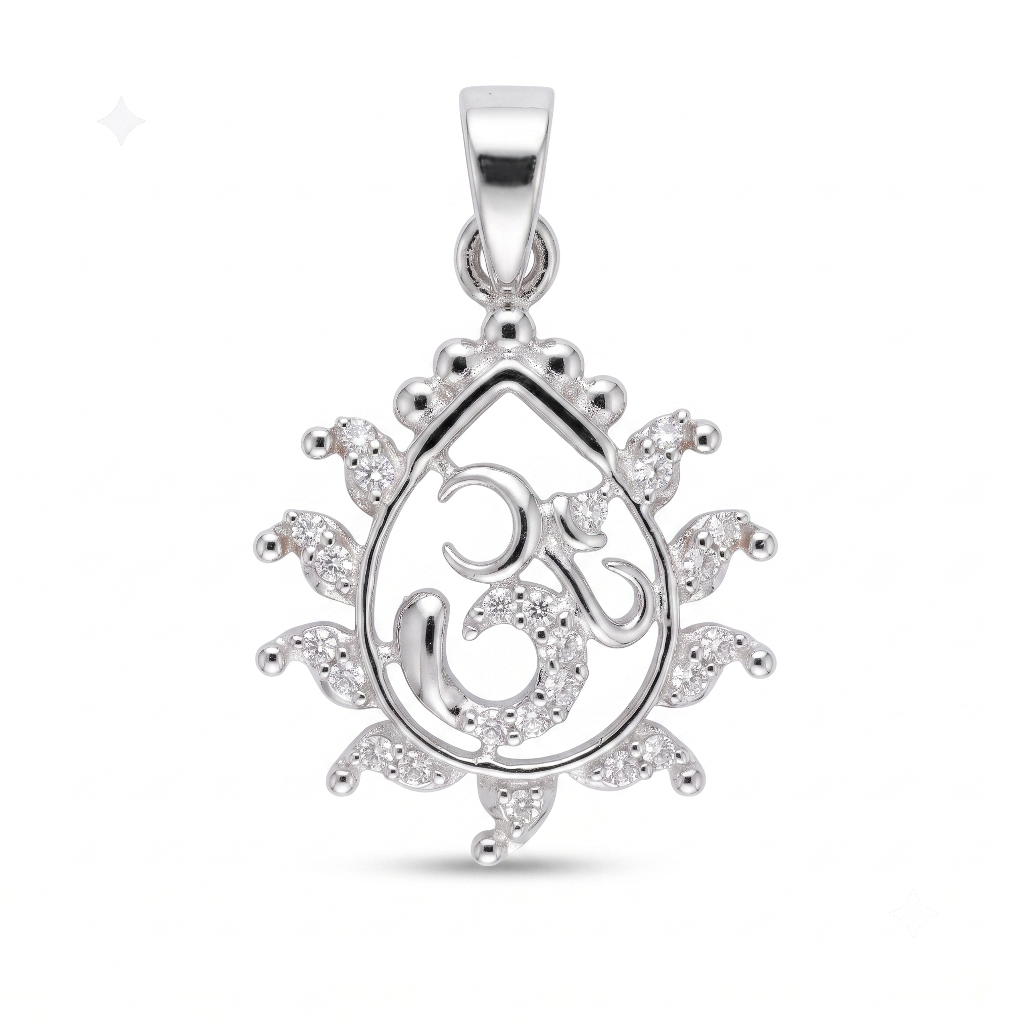 Silvme Festive Pendant Necklace Diwali Gift, crafted in 925 sterling silver for women, timeless everyday elegance