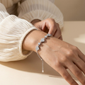 Silvme Wave Pattern Bracelet in 925 sterling silver – Designer Textured Silver Bracelet, minimal modern styling
