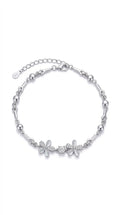 Silvme CZ Floral Bracelet in 925 sterling silver set with cubic zirconia, jewellery for women