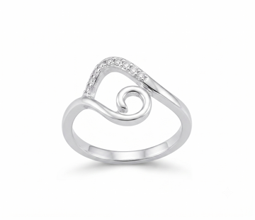 Silvme Adjustable Minimal 925 sterling silver ring for women — front view on white background