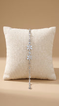 925 sterling silver CZ Floral Bracelet by Silvme, made for everyday styling, a gift-worthy silver piece