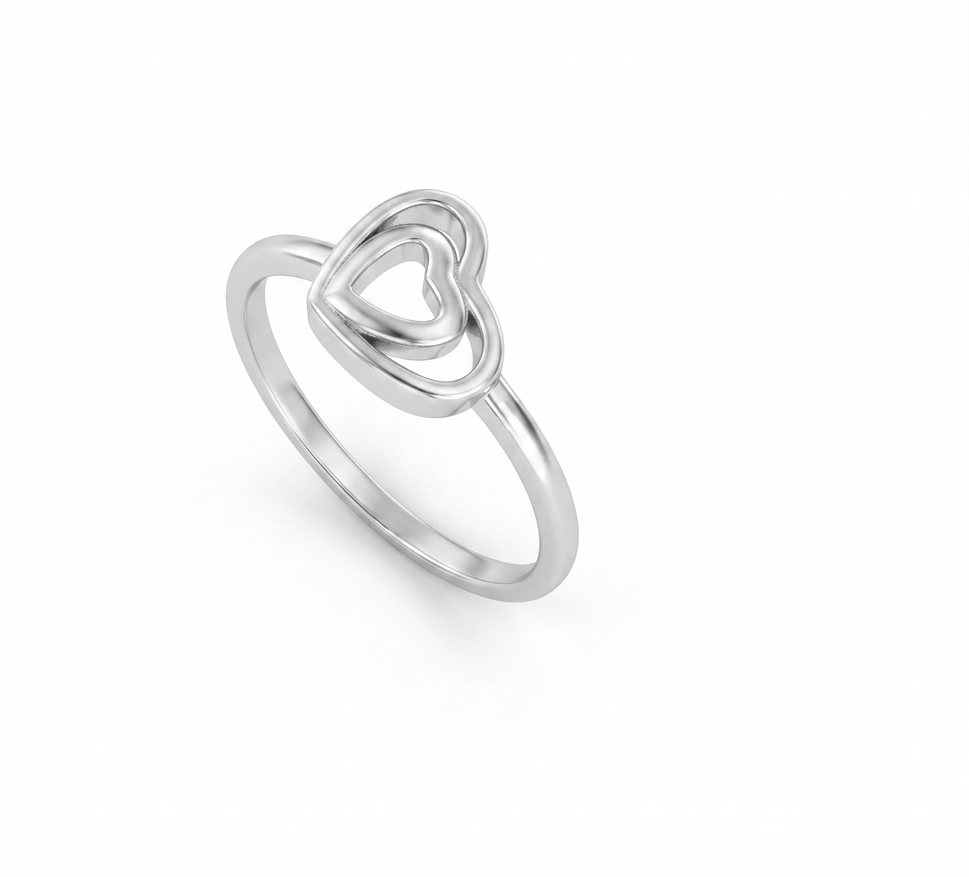 Silvme Promise 925 sterling silver ring for women — front view on white background