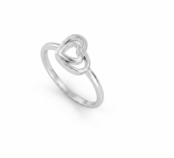 Silvme Promise 925 sterling silver ring for women — front view on white background