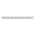 The floral medallion link bracelet for men shown against a plain studio background