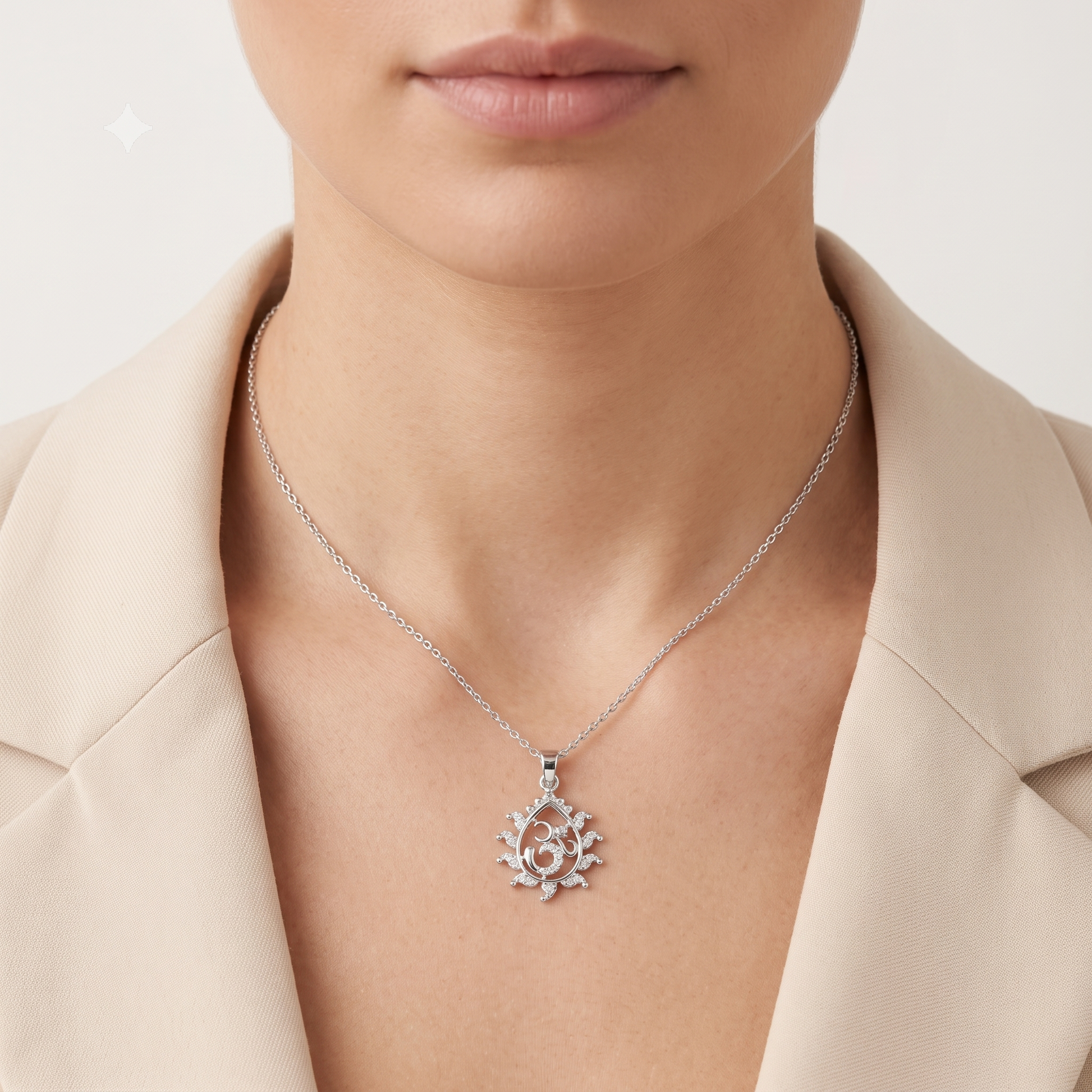 Gift-ready Silvme Festive Pendant Necklace Diwali Gift, a 925 sterling silver for her, premium silver jewellery