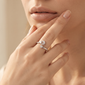 Silvme Classic Birthday 925 sterling silver ring for women — side profile