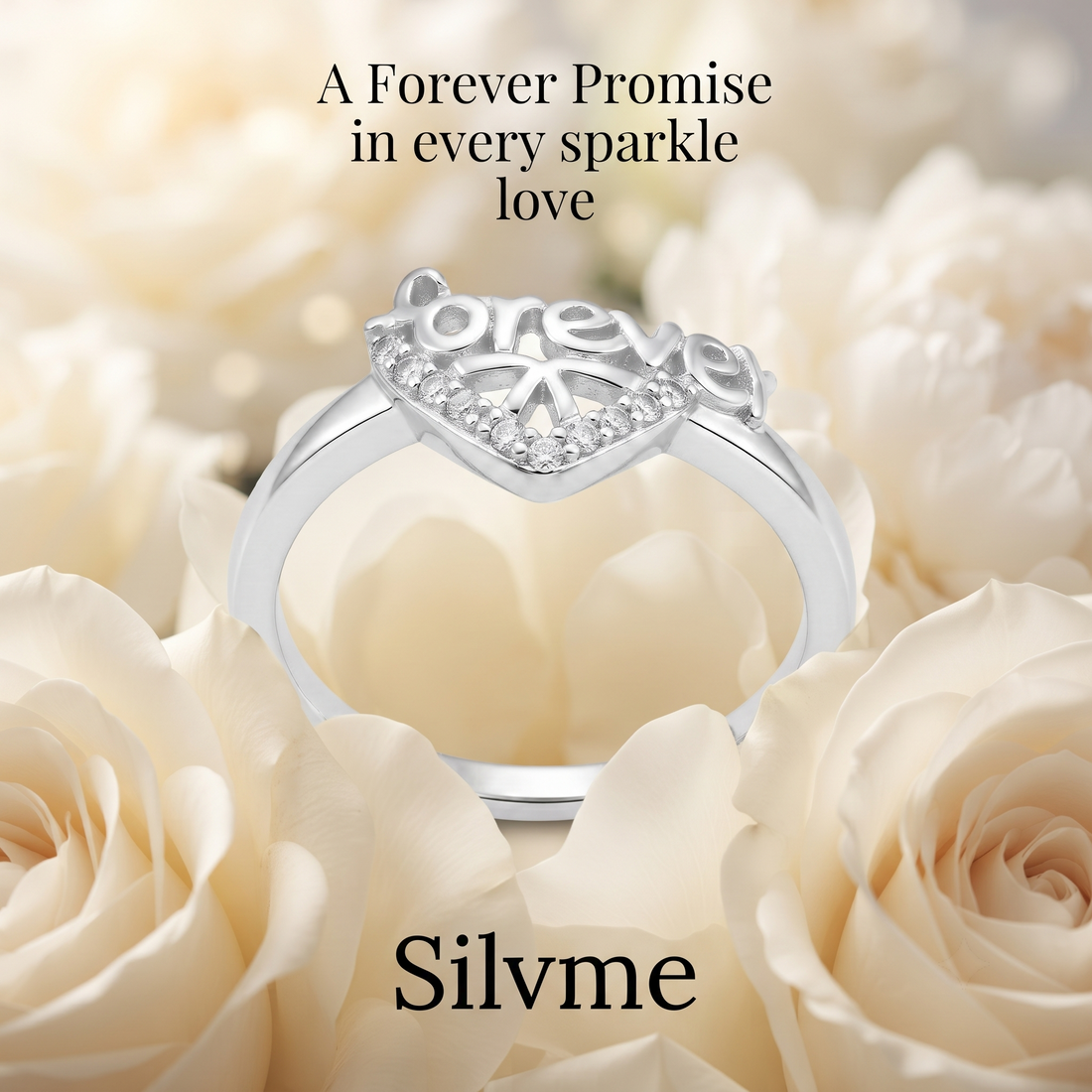 925 sterling silver Chic Office Ring Professional by Silvme, an elegant accessory for her, timeless everyday elegance