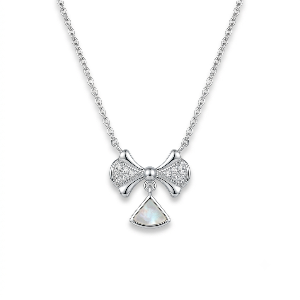 Silvme Infinity Pendant Necklace, crafted in 925 sterling silver for women, minimal modern styling
