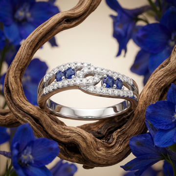 Silvme Butterfly Whimsy 925 sterling silver ring for women — front view on white background