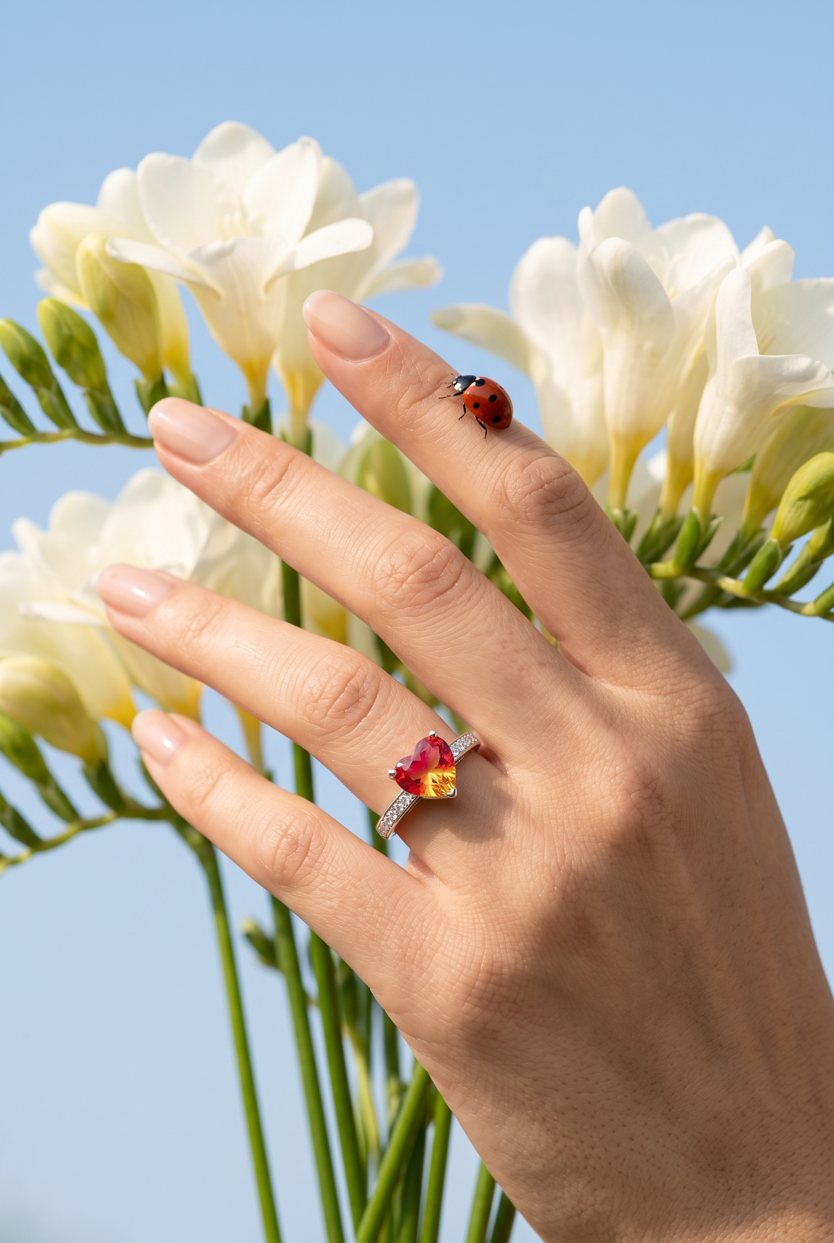 Silvme Dragonfly Whimsy Nature 925 sterling silver ring for women — side profile