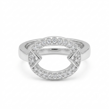 Silvme Rope-Twist 925 sterling silver ring for women — front view on white background