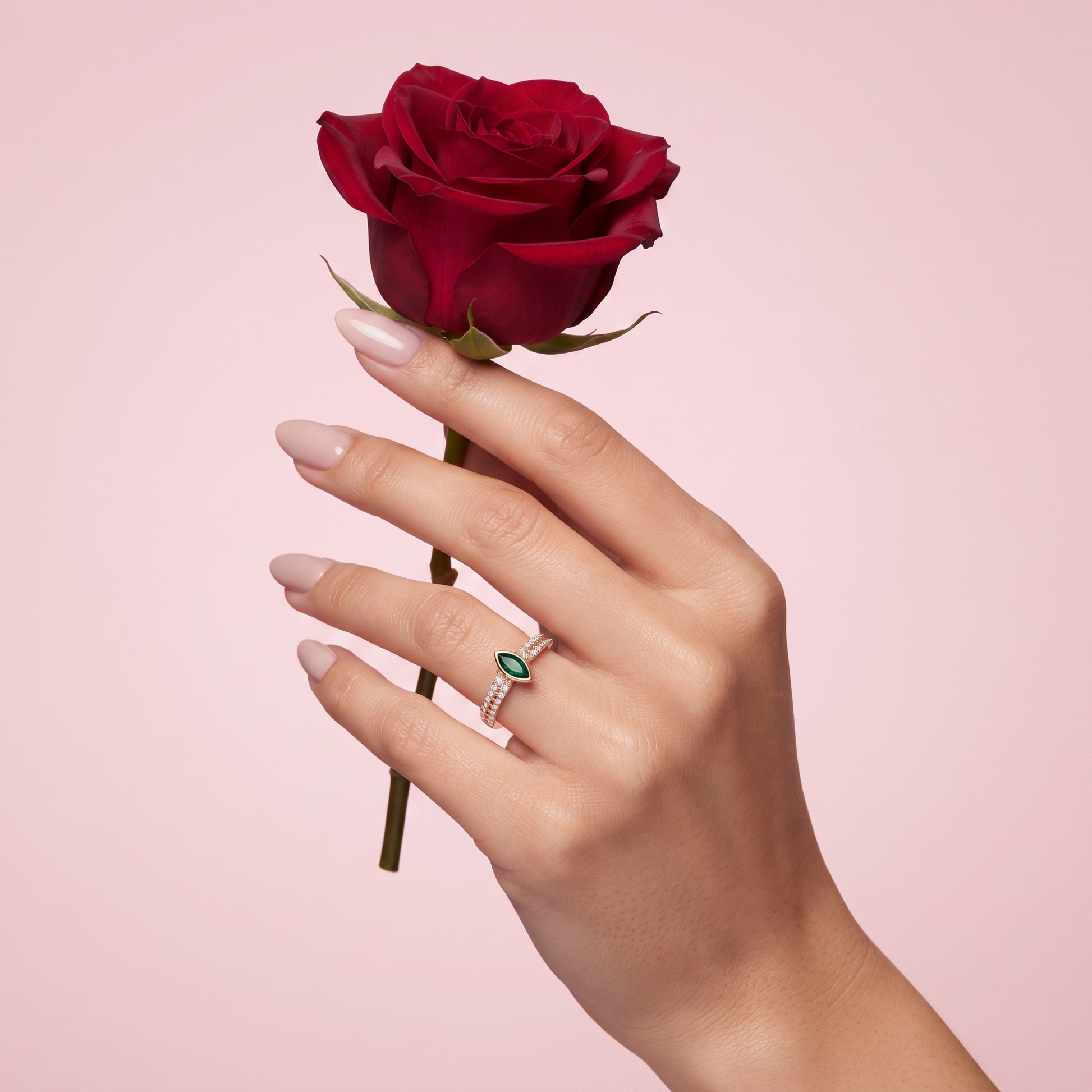 Silvme Starburst Floral Bloom 925 sterling silver ring for women — top view